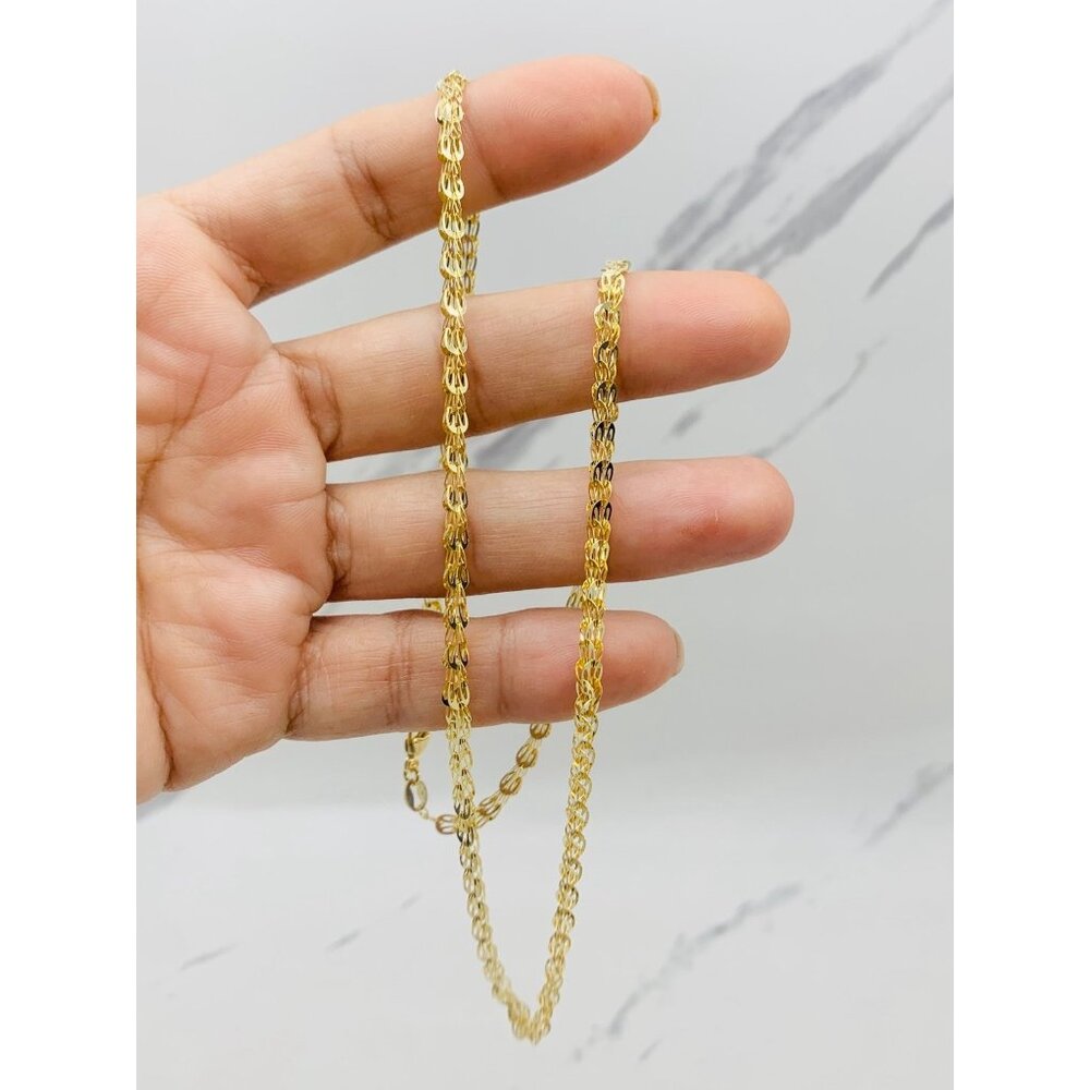 925 Sterling Silver Necklace Gold Plated